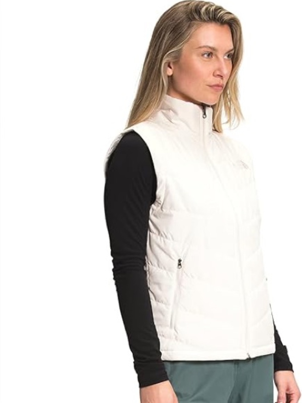 The North Face Ivory Quilted Down Puffer Vest